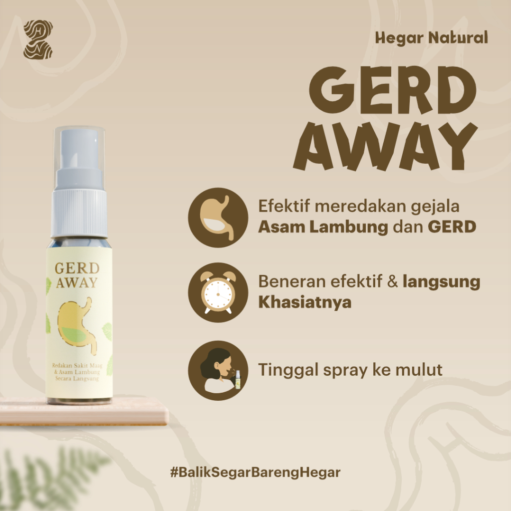 RB22 GERD AWAY Mouth Spray - Obat Herbal Lambung Sakit Maag 100% Natural
