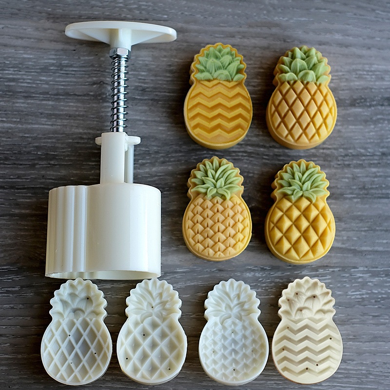 ganbettershop - 20g 50g 4 Buah/Set CETAKAN KUE Cetakan Nastar Cetakan Kue Bulan Kue Nanas Cetakan