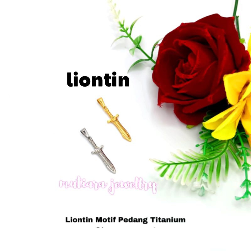 Liontin motif pedang  perhiasan  harga 1 pcs titanium anti karat