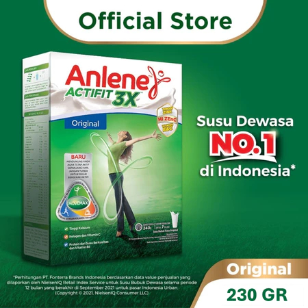 

Anlene Actifit 3X Susu Bubuk Dewasa 230g