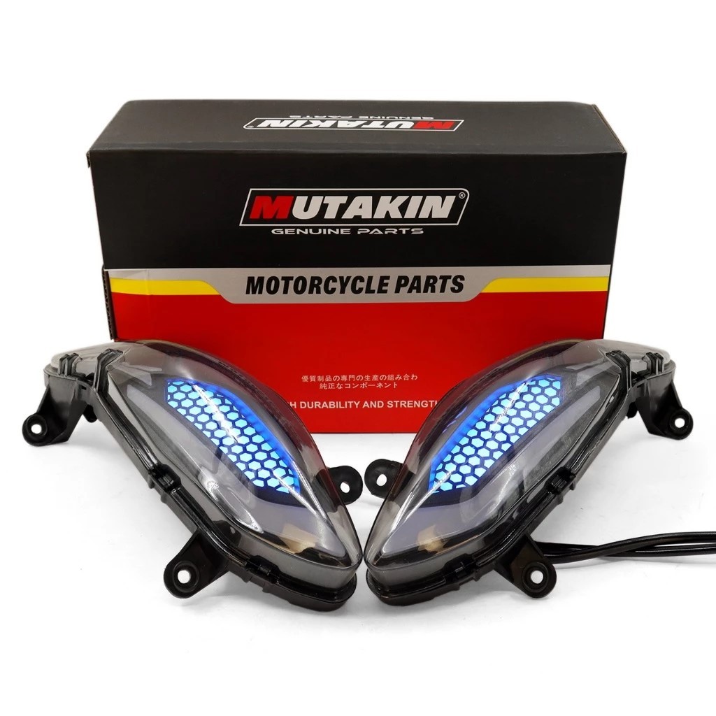 MUTAKIN Lampu Alis 7 Warna Lampu RGB Motor Lampu Senja Jupiter Z1 Pilot Light Jupiter 115cc 2011-202