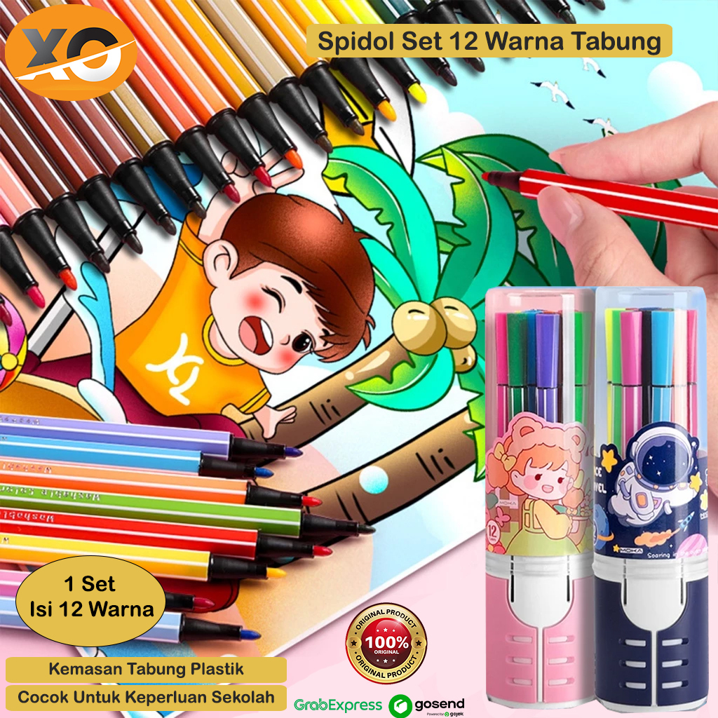 

Spidol Karakter Tabung Set 12 Warna Hexagonal Watercolor Marker Pen Motif Karakter Untuk Menggambar Melukis Mewarnai Pena Set Cat Air Kemasan Peralatan Sekolah