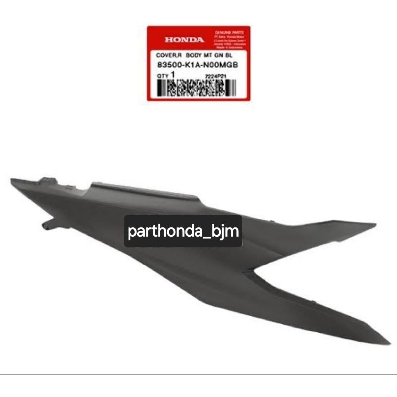 83500-K1A-N00MGB BOK BELAKANG BEAT DELUXE HITAM DOFF