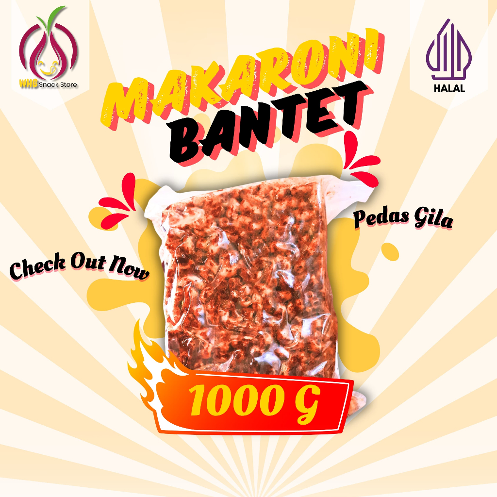

Makaroni Bantet Pedas WHB Snack Store 1kg