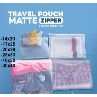 TRAVEL POUCH ORGANIZER MATTE ZIPPER LANDSCAPE / PORTAIT