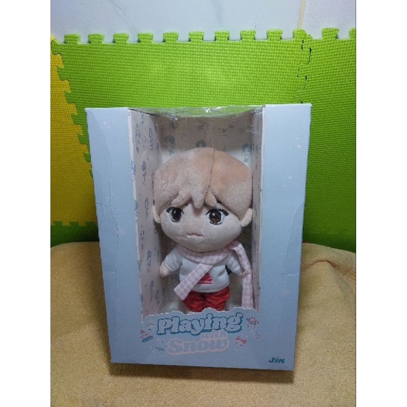 Doll boneka Tinytan Seokjin playing with snow BTS JIN