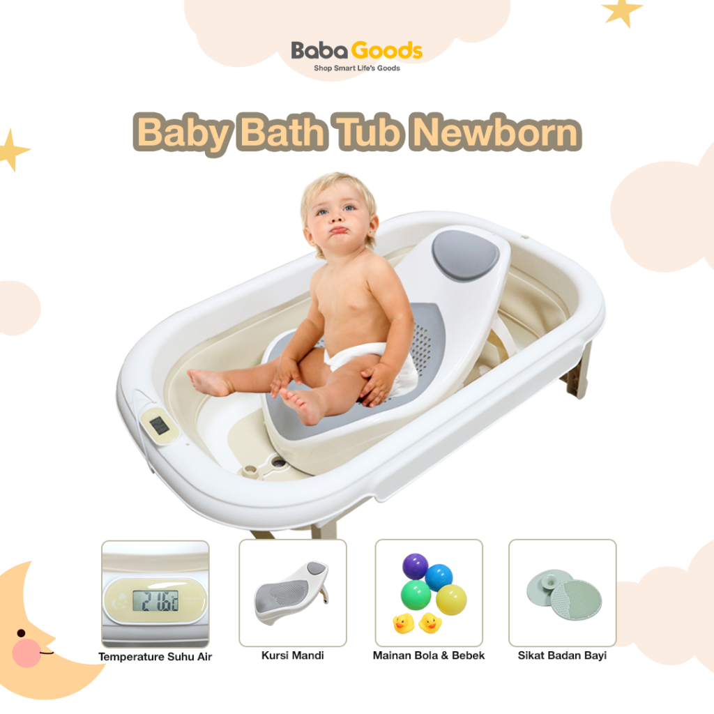 Baby Bathtub Bak Mandi Bayi Foldable Newborn