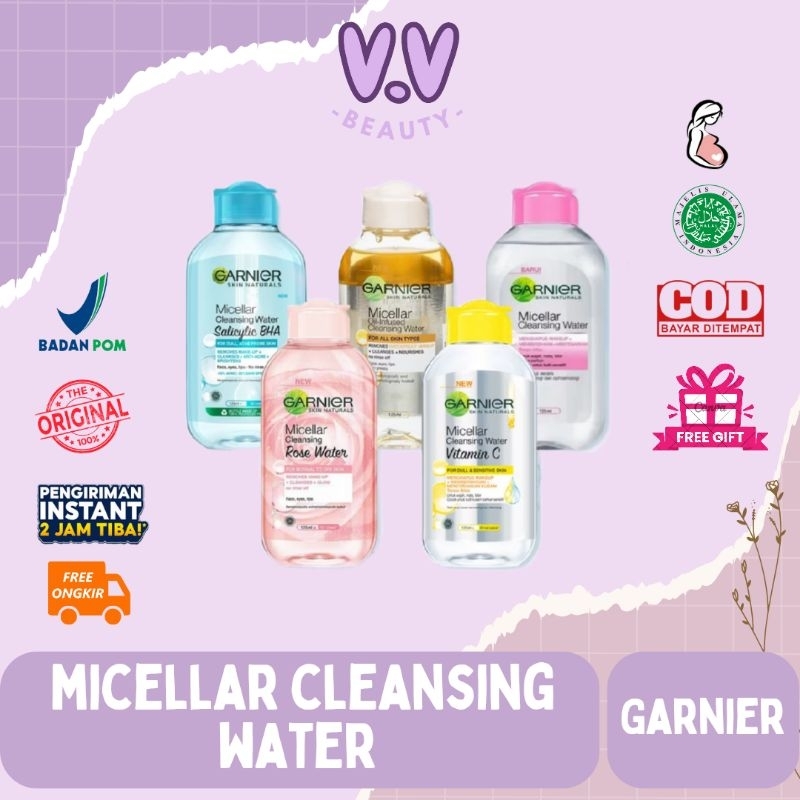 GARNIER - Garnier Micellar Cleansibg Water Pink/Bha/Vitamin C/oil infushed 125 ml