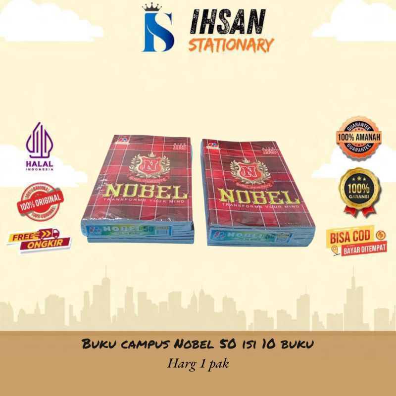 

Buku Tulis Nobel Ukuran big boss Campus Isi 50 Lembar (1 Pack)