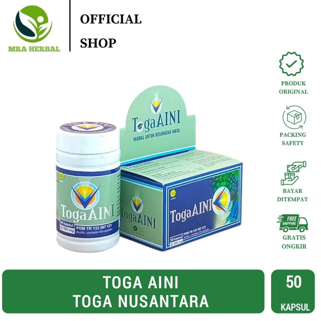 Toga Aini 50 Kapsul | membantu Menjaga Kesehatan Mata | Toga Aini Toga Nusantara