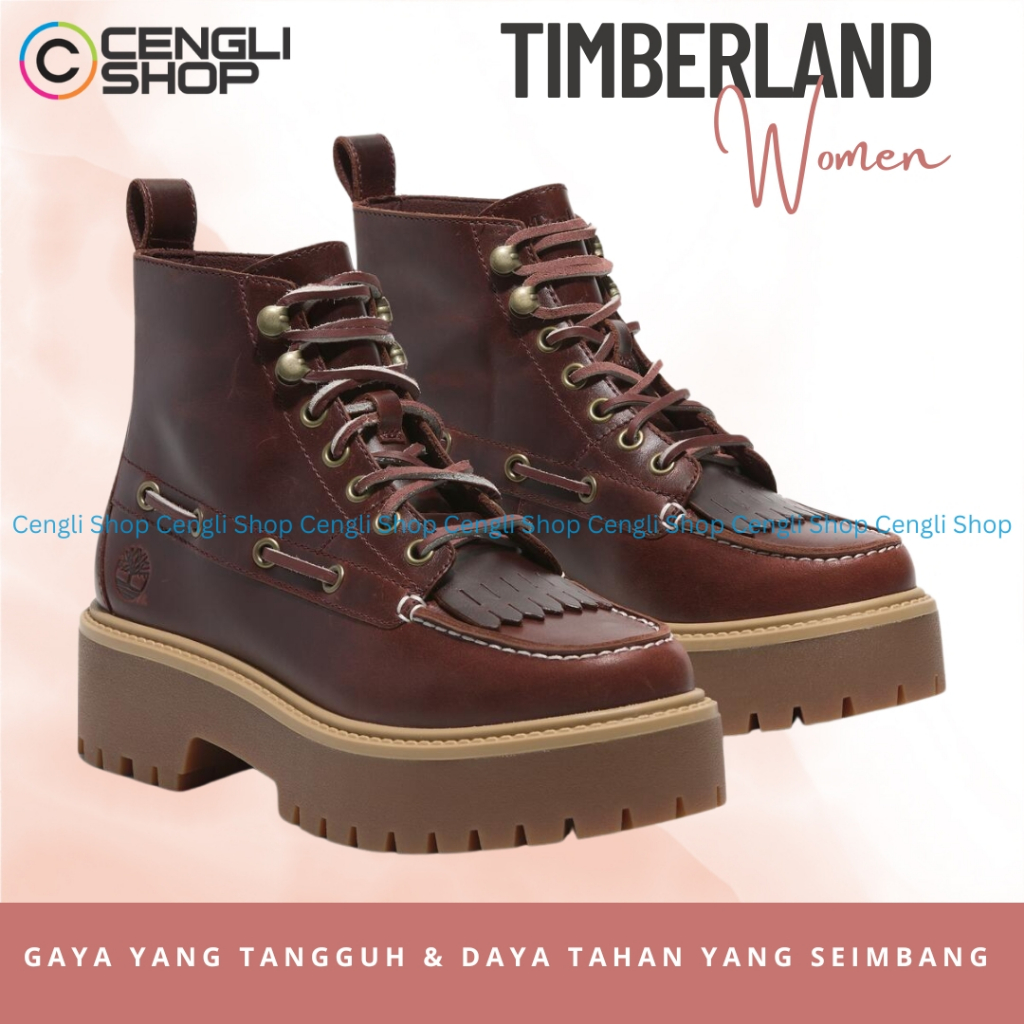 SEPATU BOOT TIMBERLAND WANITA ORIGINAL CASUAL KULIT ASLI BRANDED TW37