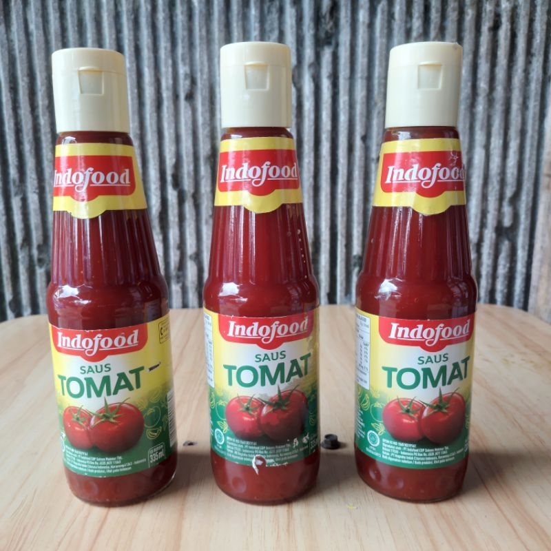 

saus sambal tomat botol kaca indofood kemasan 335ml