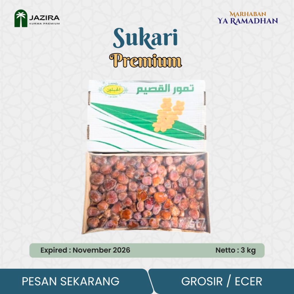 

Kurma Sukari Premium 3 Kg