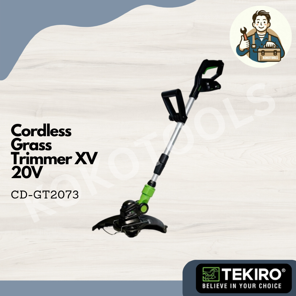 Pemotong Rumput Senar Baterai Cordless Grass Trimmer XV 20V Tekiro