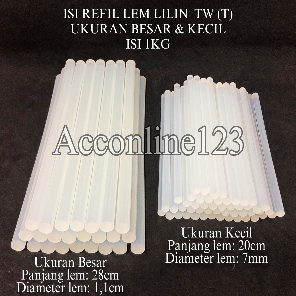 

(1 KG) Isi Refil Lem Lilin (TW T) Besar dan Kecil / Isi Refil Lem Lilin Tembak / Glue Gun Refil Isi 1 KG