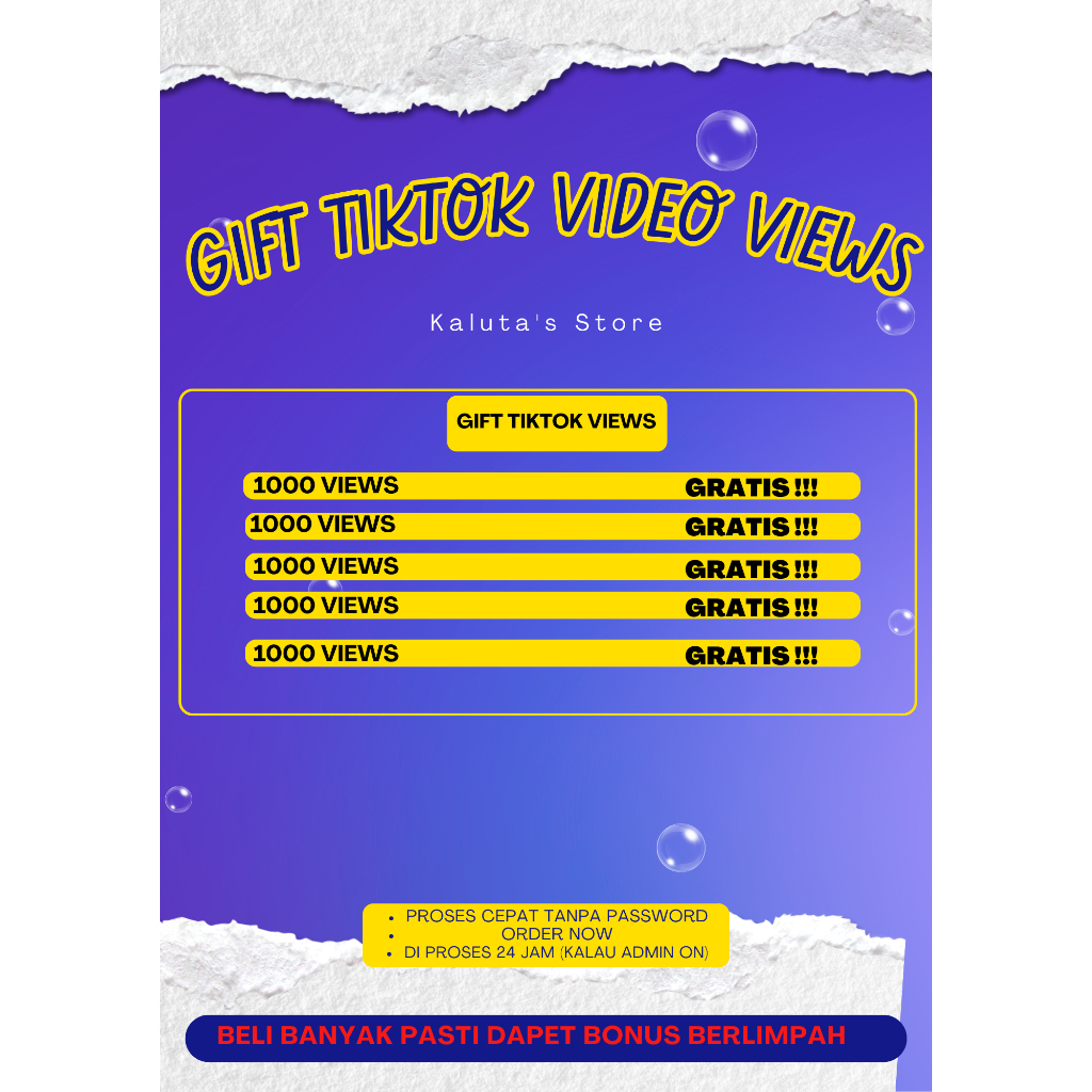 1000 VIEWS TIKTOK GRATIS GIVEAWAY