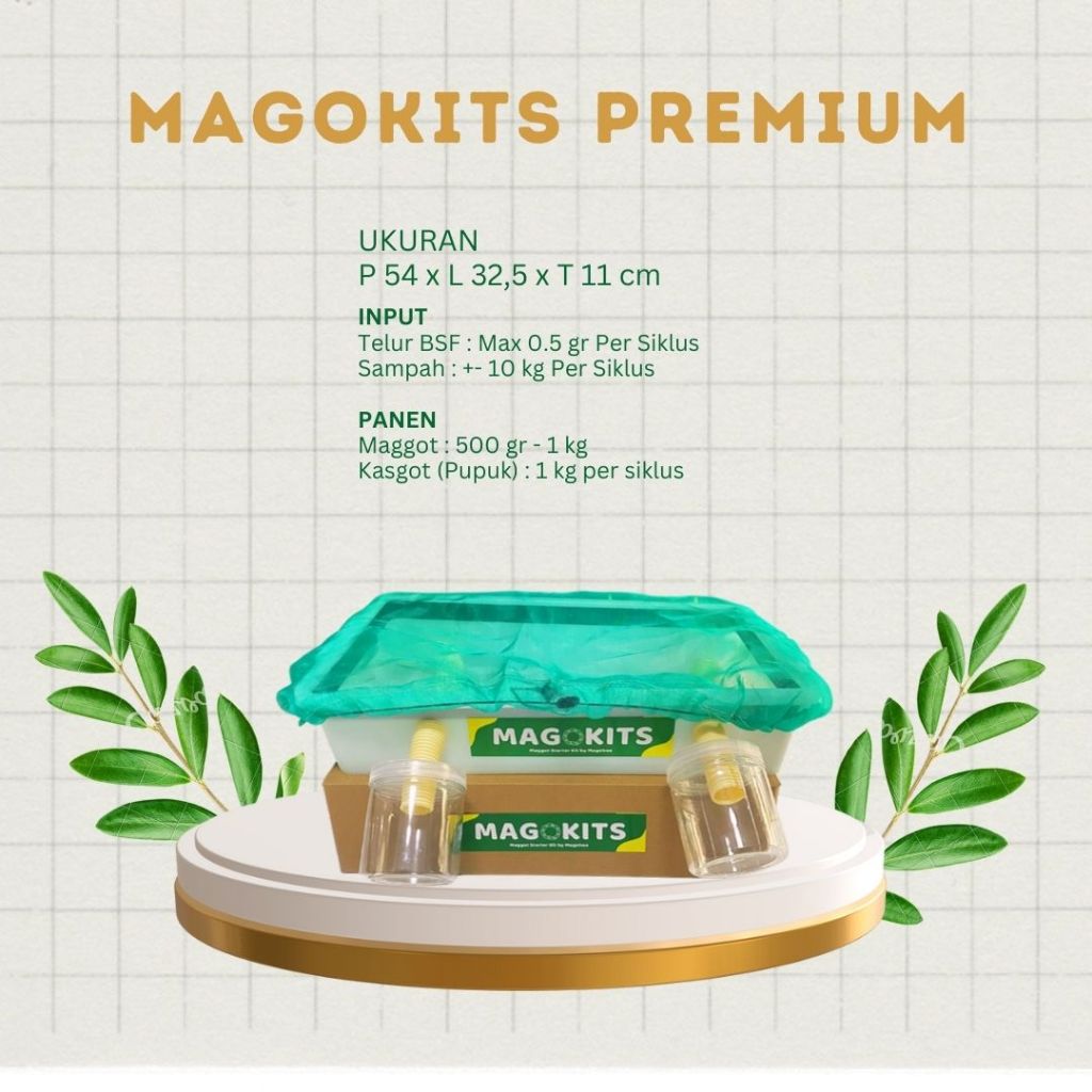 Magobox PREMIUM  Magokits PREMIUM Paket Budidaya Maggot BSF dengan Box Premium Lebih Kuat