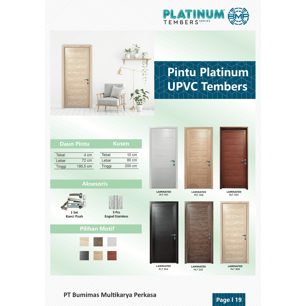 Pintu Platinum PVC Tembers