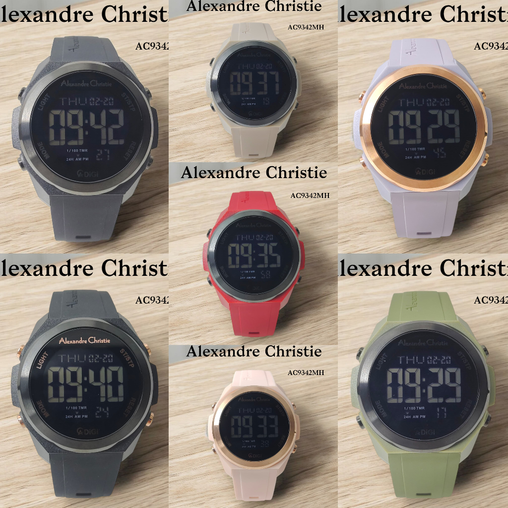 Jam Wanita Digital Alexandre Christie AC9342 AC 9342 Original Garansi Resmi Alexander Christie
