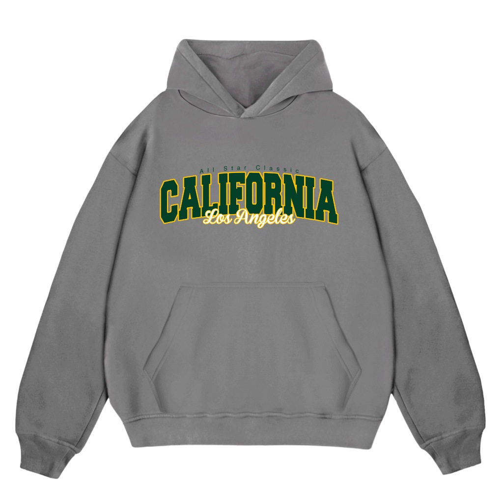 Lettucy Hoodie Boxy Fleece Cotton Cvc | Hoodie Boxy CALIFORNIA