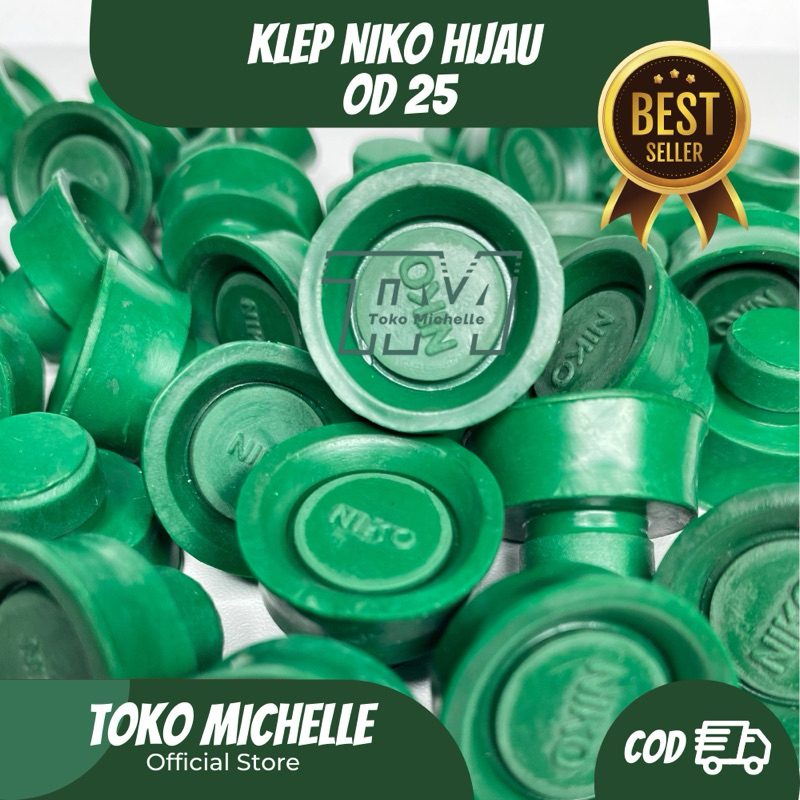 Karet Pompa Niko | Klep Niko Hijau | OD 25 Besar