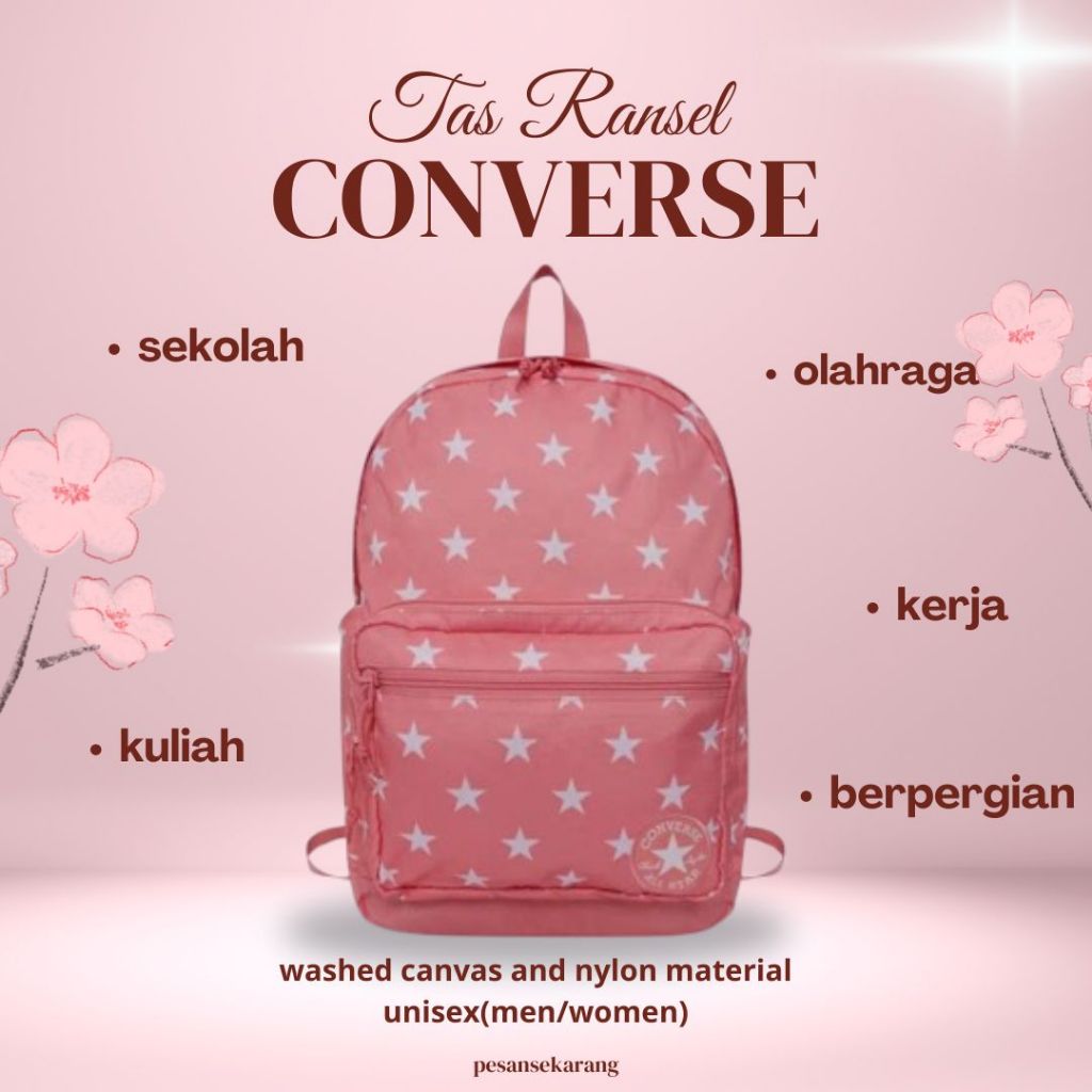 Tas Ransel Converse Full Motif Model Kekinian Tas Ransel Pria Wanita Anak Dan Dewasa/Bagpack Convers
