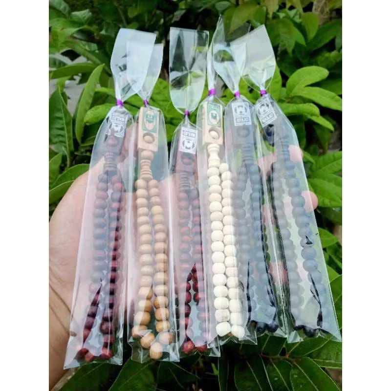 {Best Souvenir} Tasbih Kayu 33 & 99 Tasbeh - 0leh Oleh Ultah Nikah - Dikemas Plastik / Kotak Mika