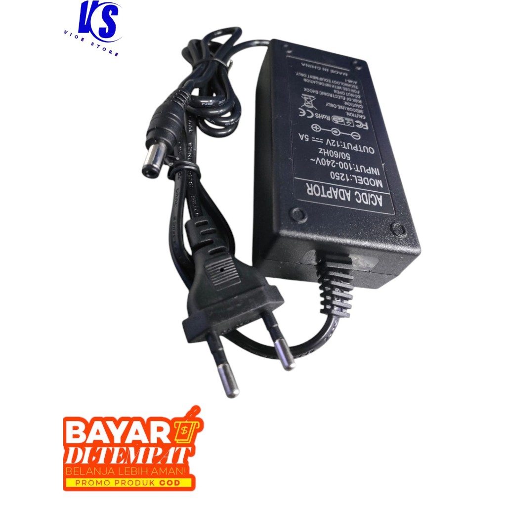 ADAPTOR   Pompa angin mini ban mobil/motor 12V 5A