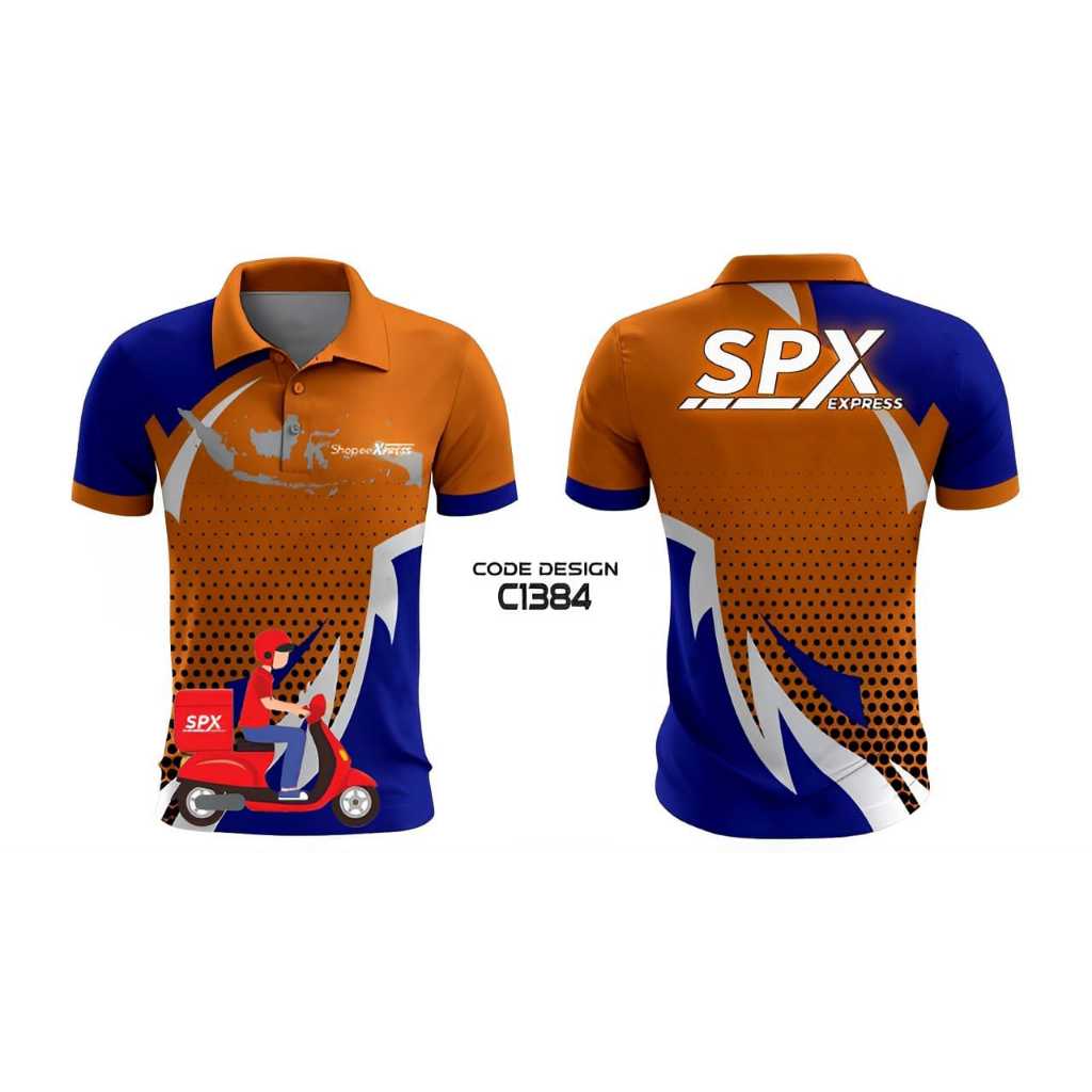 KAOS JERSEY KERAH POLO SPX Express Polo Jersey Kombinasi Lengan Pendek dan Motor/SPX Express Polo Je