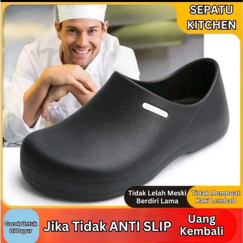 SEPATU KITCHEN ANTI-SLIP M-BOYA/CHEF SHOES M-BOYA ANTISLIP & TAHAN AIR