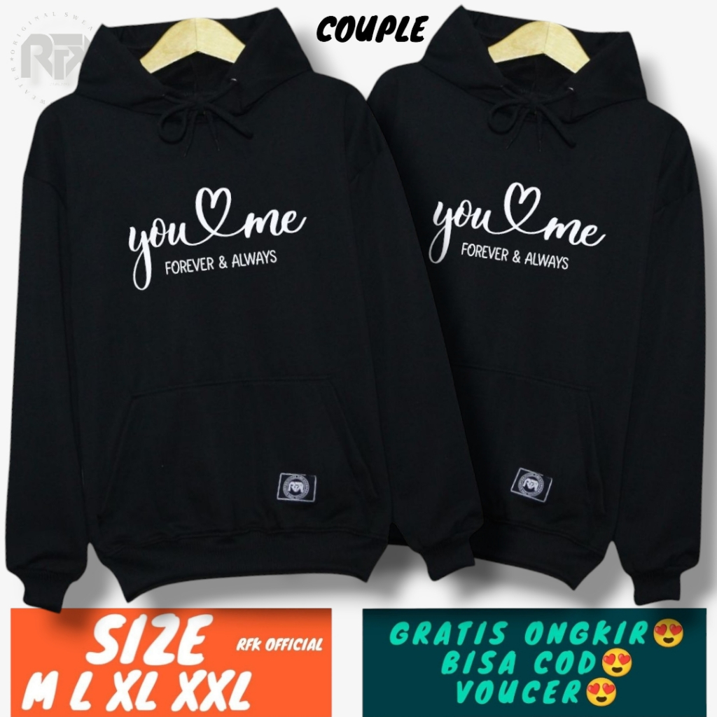 jaket couple you and me - Sweater couple pasangan 2 pcs tebal / hoodie couple pacar / Hoodie sweater