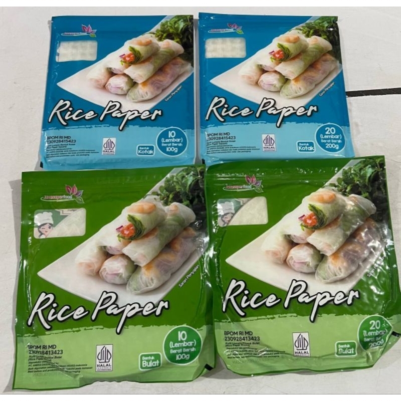 

Rice Paper isi 10 (100 gr) & 20 (200 gr) bulat & kotak