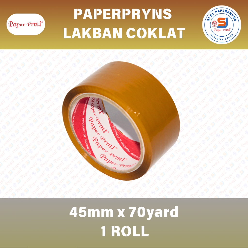 

PAPERPRYNS Lakban Coklat (45mm x 70 yard) - 1 ROLL