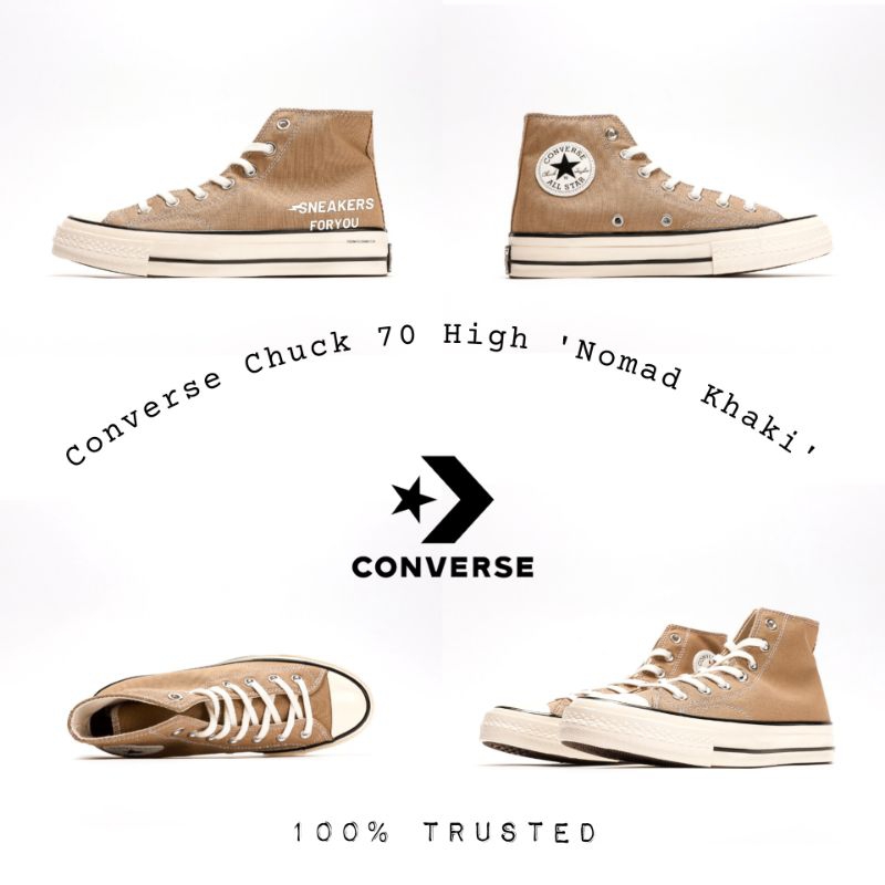 Sepatu / Sneakers Casual Converse Chuck 70 High 'Nomad Khaki' 168504C 100% Global Market
