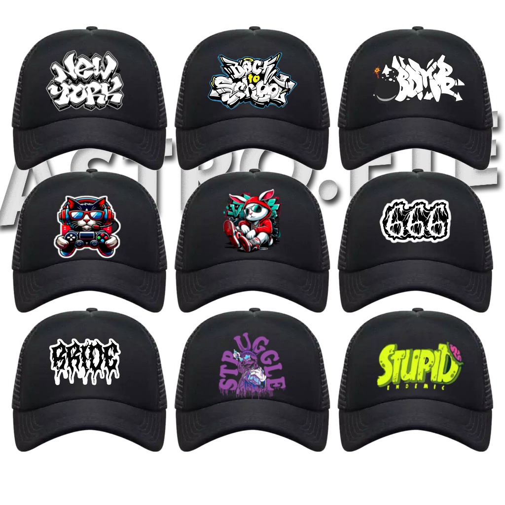 Topi Pria Wanita Topi Trucker Topi Jaring Kece Topi Keren Premium