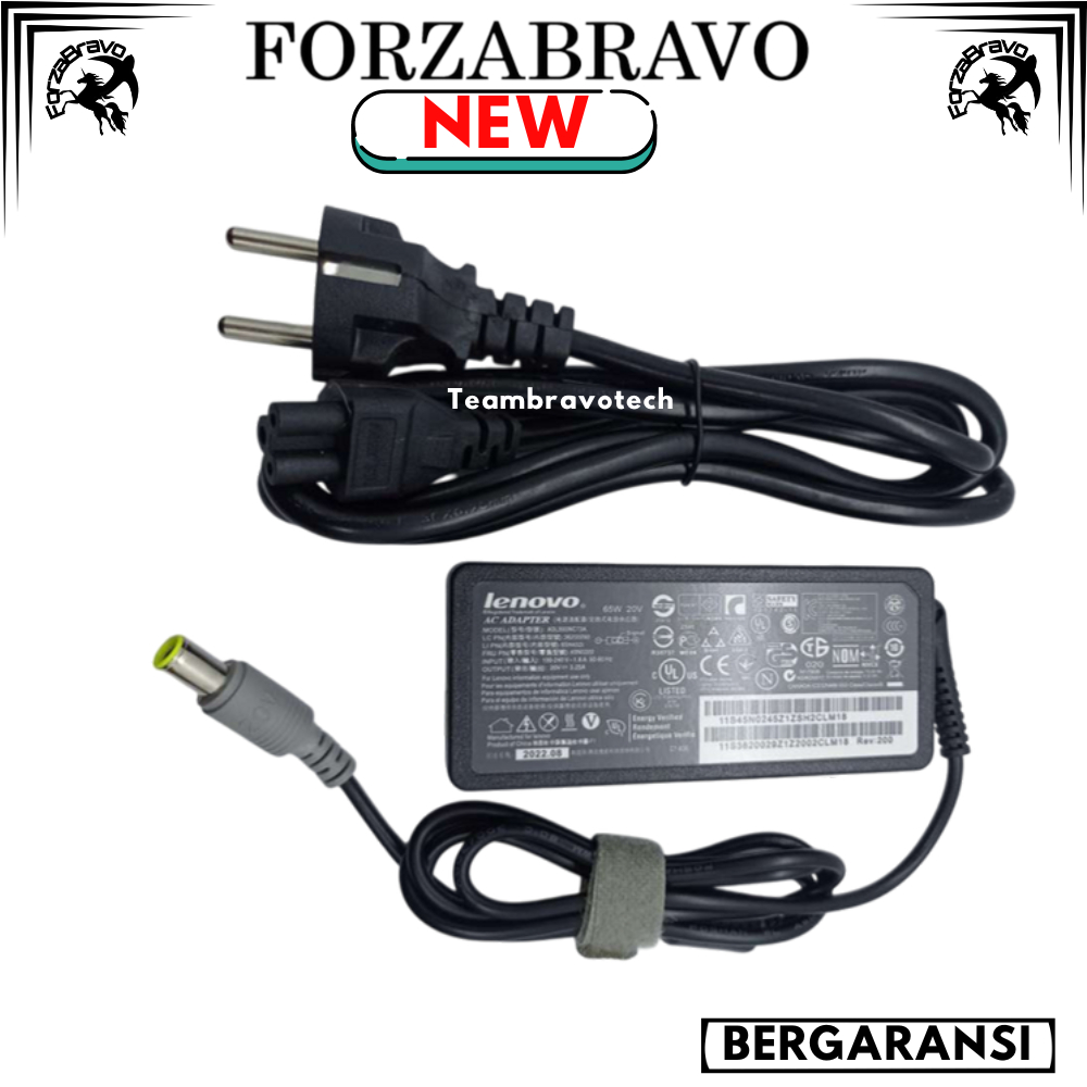 Adaptor Charger Laptop Lenovo ThinkPad T410 T410i T420 T420i T430 T430i T510 T520 T530 20V 3.25A 7.9