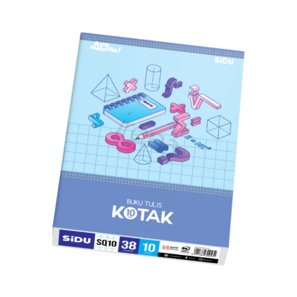 

SIDU Buku Tulis Stm Kotak 5mm Matematika Sidu Sinar Dunia 38 Lembar