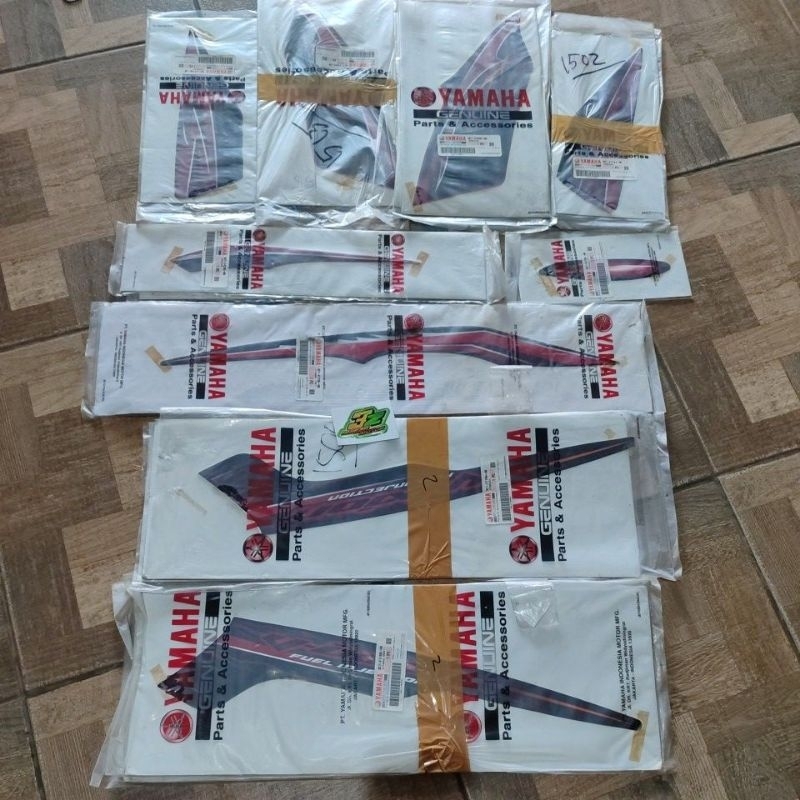 Striping stiker graphic grafik les vixion lama old 3C1 merah marun maroon drmk 2009/2010 original yg