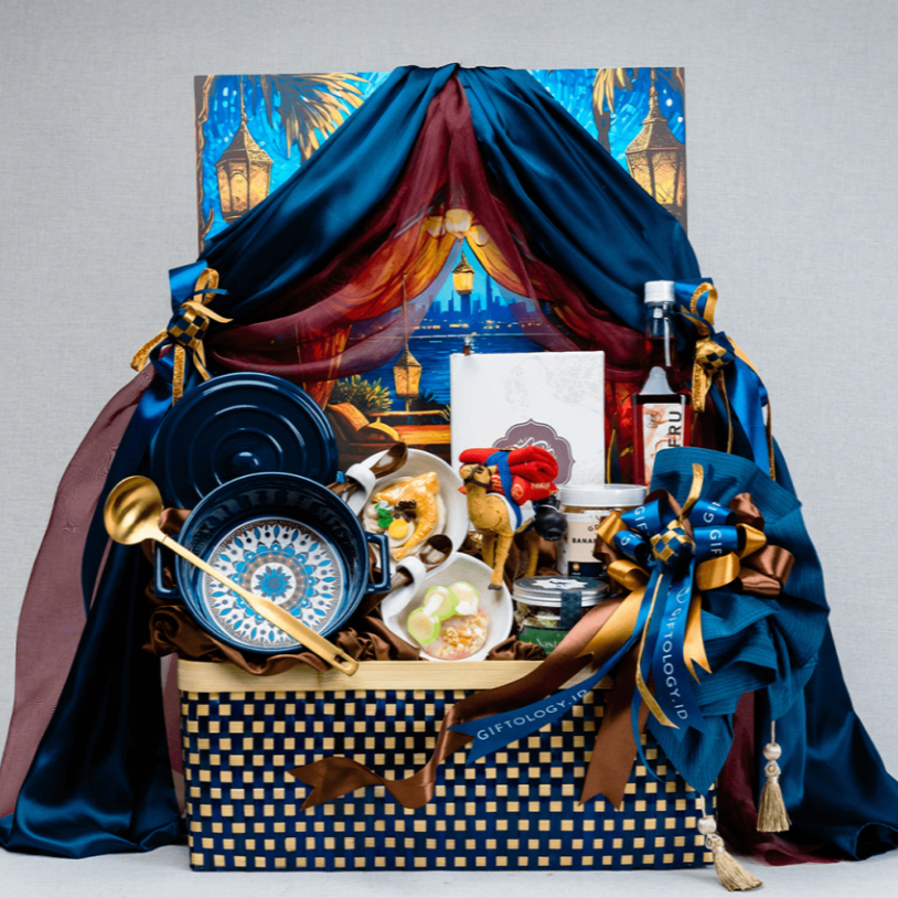 

GIFTOLOGY Tenda Biru - Hampers Lebaran Mewah isi Camilan Premium, Peralatan Masak, Dekorasi Ramadhan