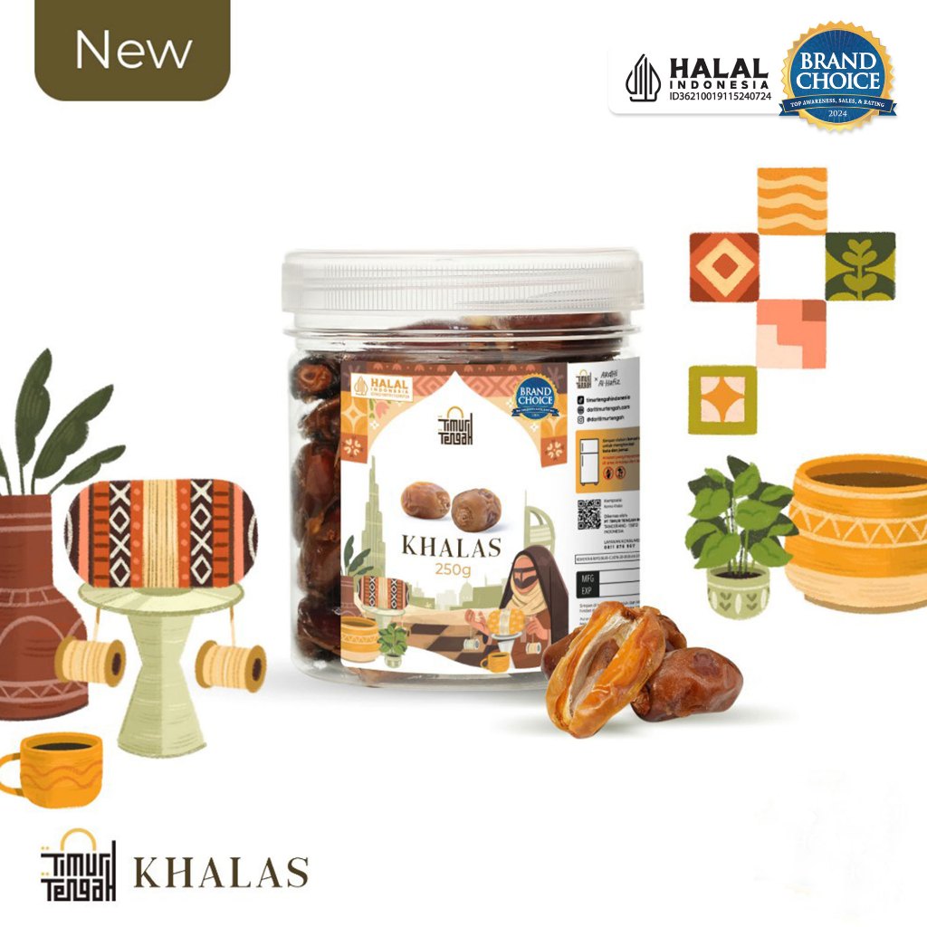 

Timur Tengah Kurma Khalas Saad 250 gr Premium Original Dates