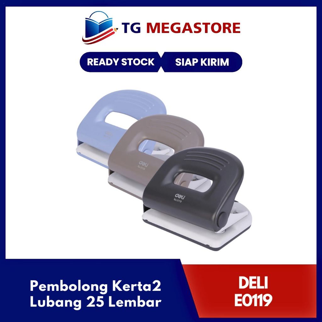 

Pembolong Kertas / Punch Holes Deli 2 Lubang 25 Lembar - E0119