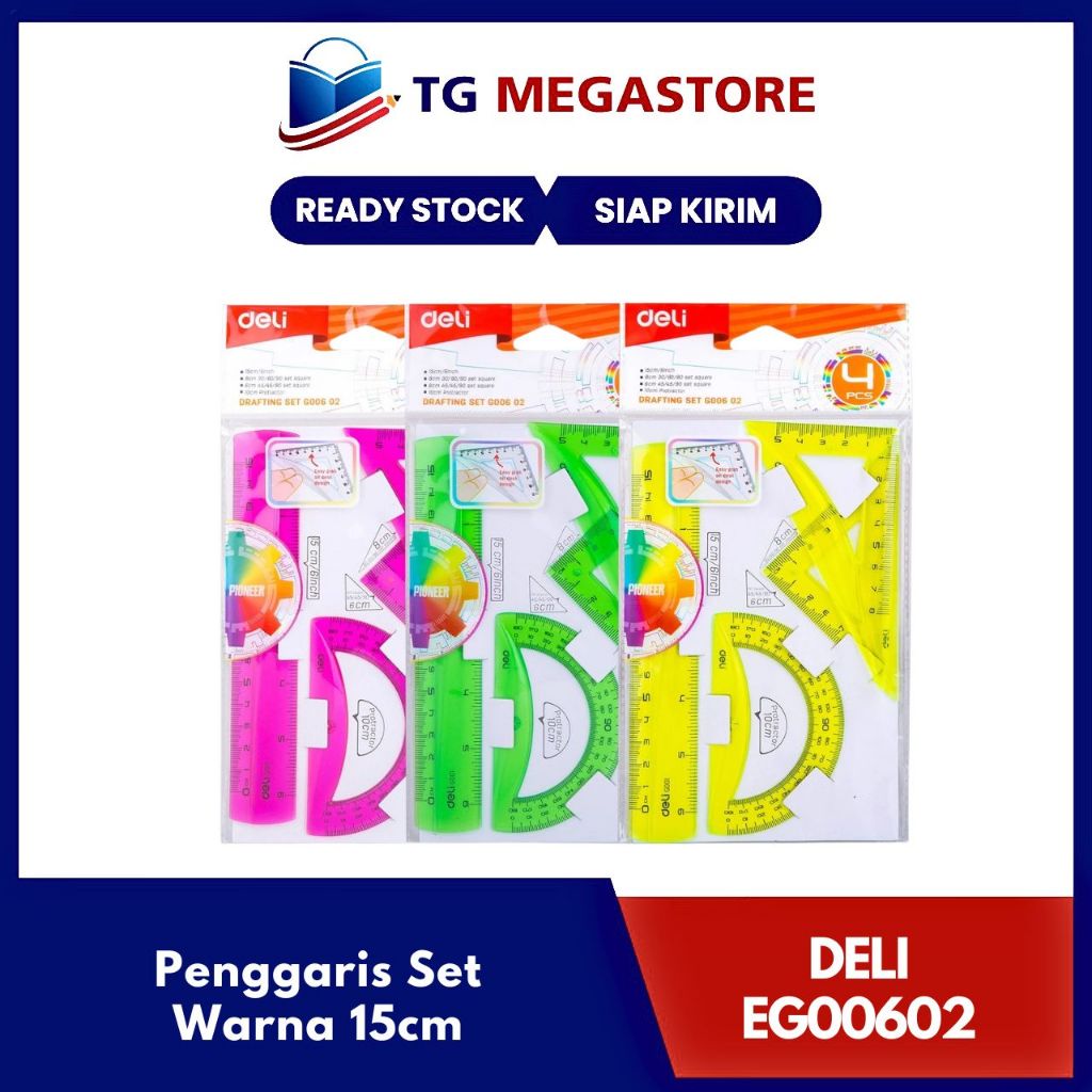 

Penggaris Set DELI Warna 15cm - EG00602