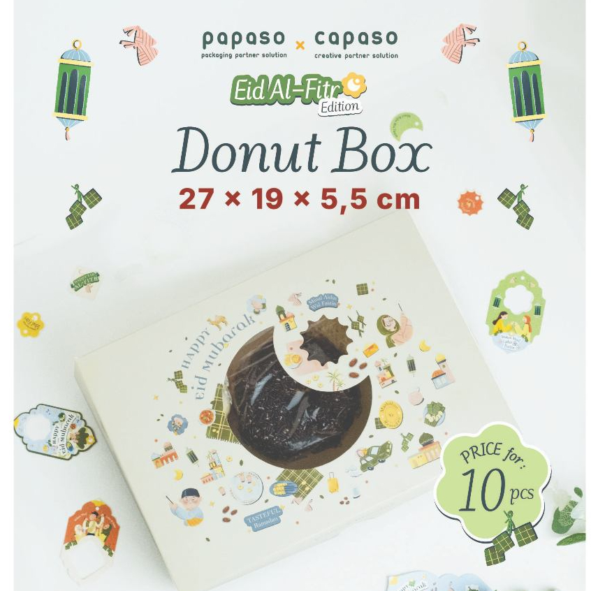 

Box Donat Lebaran Dus Kotak 27x19x5.5 cm Papaso
