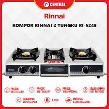 KOMPOR GAS 2 TUNGKU RINNAI RI-524E PLUS GRILLER DAN MINI OVEN BERGARANSI BATAM