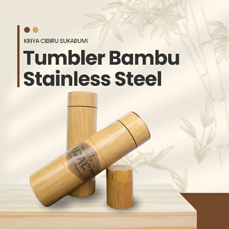 Tumbler Bambu Stainless Steel / Tumbler Estetik / Tumbler Bambu Custom / Tumbler Bambu Suhu / Tumble
