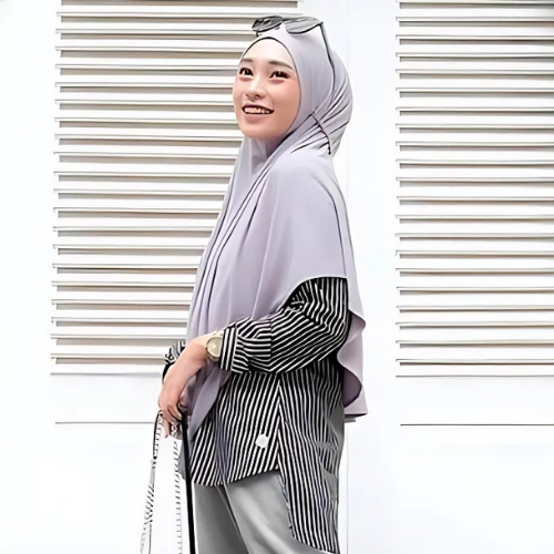 Atnihshijab - Hijab Jilbab Kerudung Bergo Syari Instant Tali Non Pet Kekinian Kameela