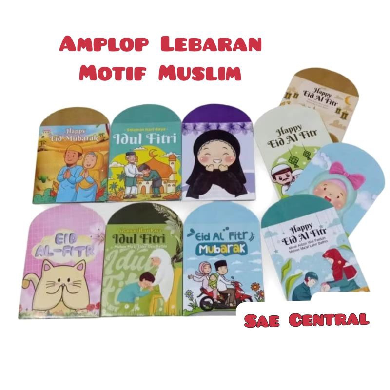 

100 Pcs Amplop Lebaran Motif Kartun Muslim - Amplop Lebaran Murah - Amplop Lebaran Karakter - Amplop Lebaran Siap Pakai