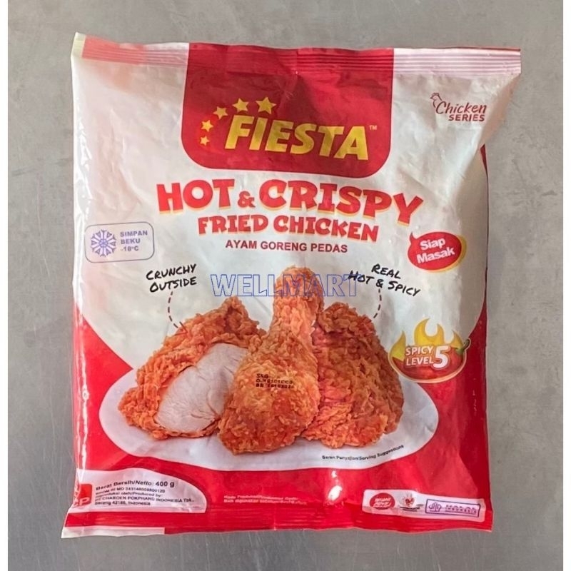 

Fiesta Ayam Goreng Pedas 400gr Hot & Crispy Fried Chicken