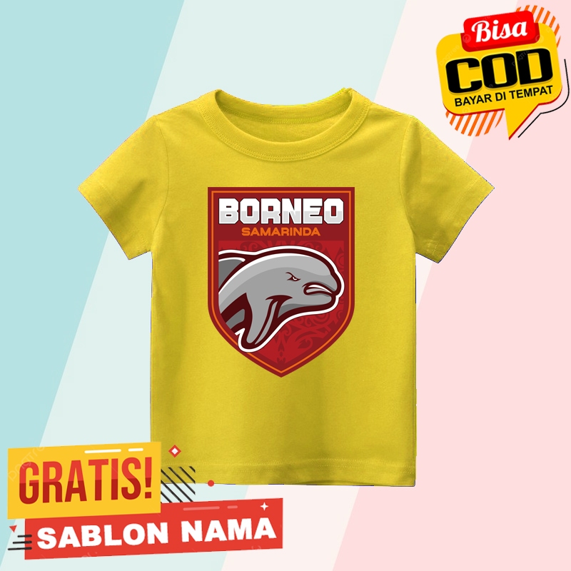Baju Kaos Anak Borneo Samarinda / Kaos Anak Laki Laki & Perempuan Custom Nama Borneo Samarinda