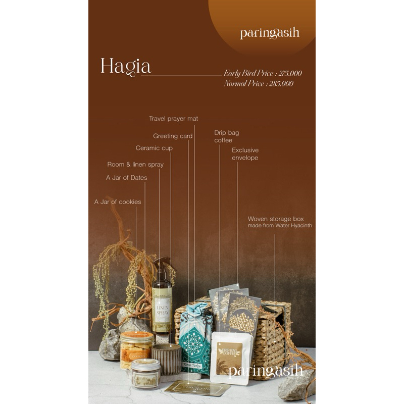 

HAGIA HAMPERS/HAMPERS LEBARAN/EID HAMPERS/PARCEL LEBARAN